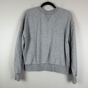 Filippa K Soft Sport Sweatshirt Women XS Heather Gray Crew Neck Active Casual